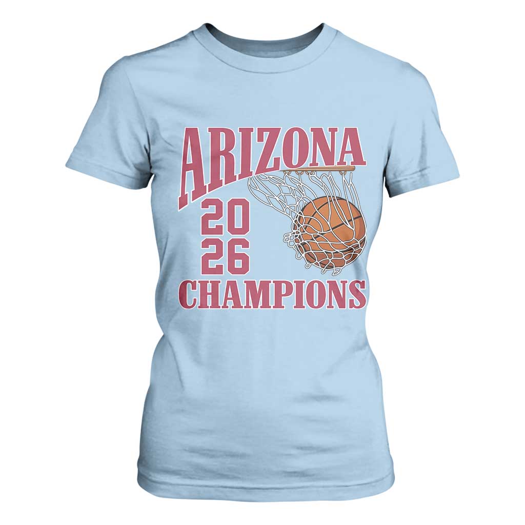 Arizona Champions T Shirt For Women Gift For Basketball Fan TS12 Light Blue Print Your Wear