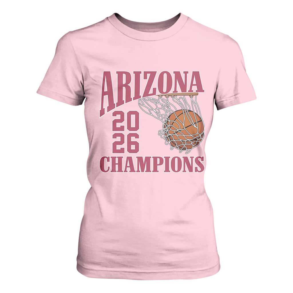 Arizona Champions T Shirt For Women Gift For Basketball Fan TS12 Light Pink Print Your Wear
