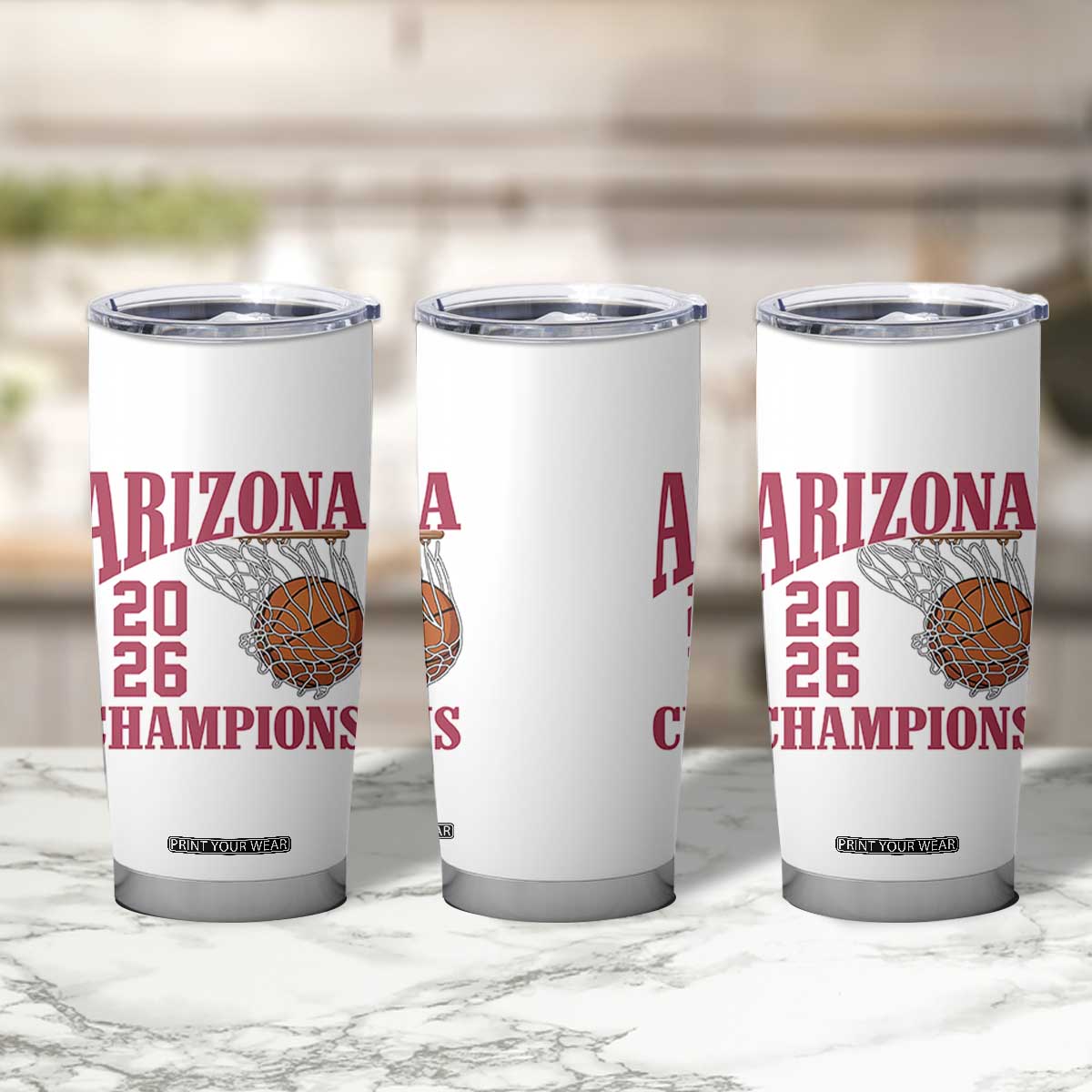 Arizona Champions Tumbler Cup Gift For Basketball Fan TS12 Print Your Wear