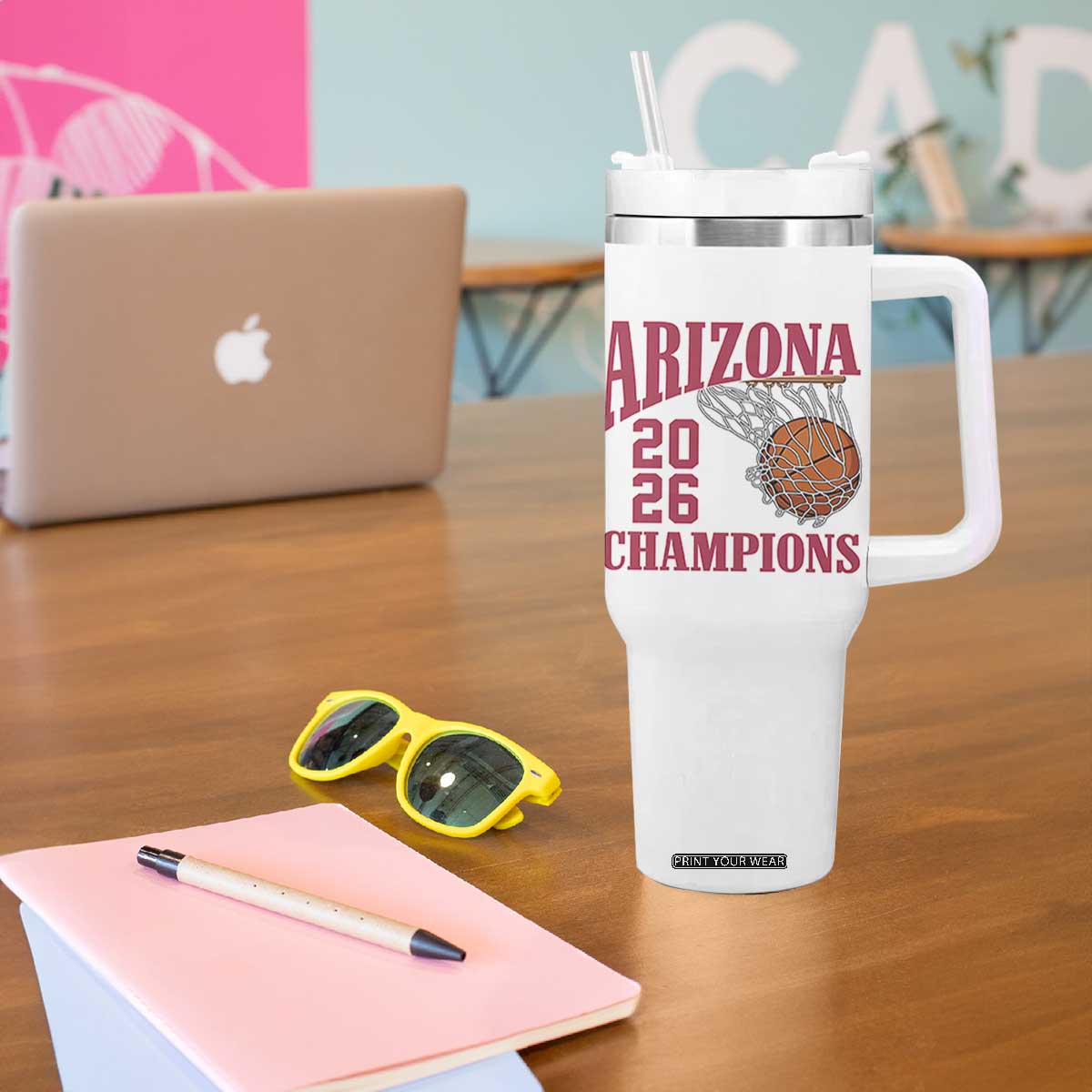 Arizona Champions Tumbler With Handle Gift For Basketball Fan TS12 Print Your Wear