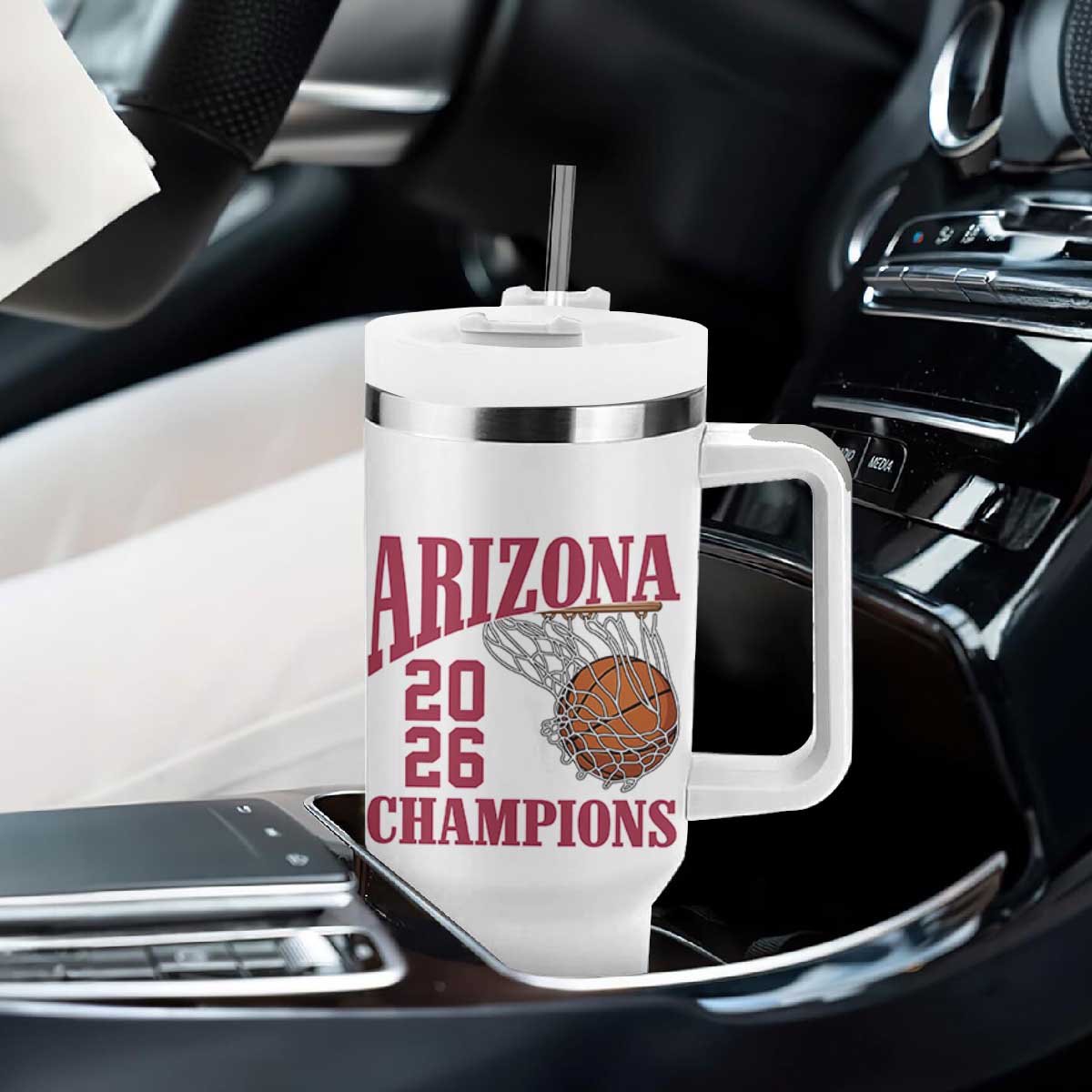 Arizona Champions Tumbler With Handle Gift For Basketball Fan TS12 Print Your Wear