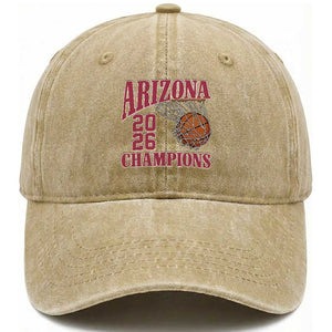 Arizona Champions Washed Cotton Baseball Cap Gift For Basketball Fan TS12 Print Your Wear