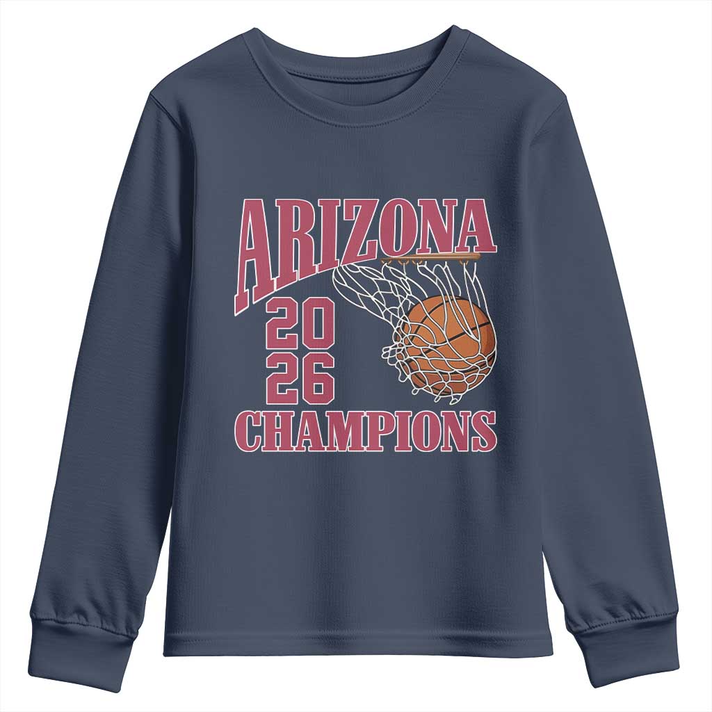 Arizona Champions Youth Sweatshirt Gift For Basketball Fan TS12 Navy Print Your Wear