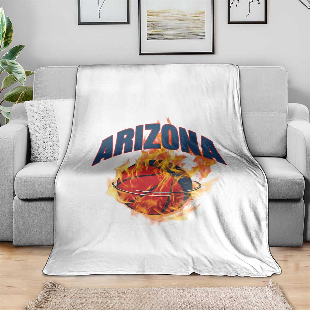 Arizona State Pride Throw Blanket Flaming Basketball Coach Gift TS12 Print Your Wear