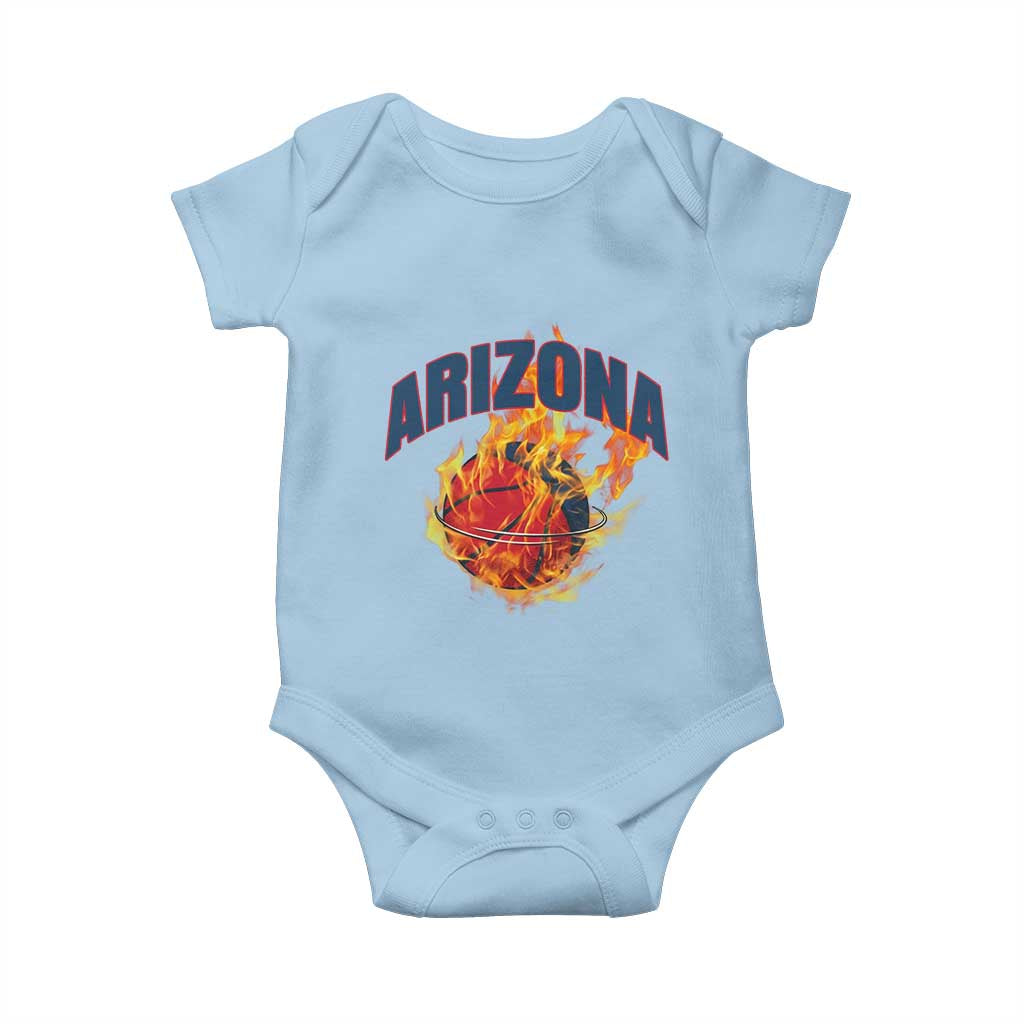 Arizona State Pride Baby Onesie Flaming Basketball Coach Gift TS12 Light Blue Print Your Wear