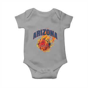 Arizona State Pride Baby Onesie Flaming Basketball Coach Gift TS12 Sport Gray Print Your Wear