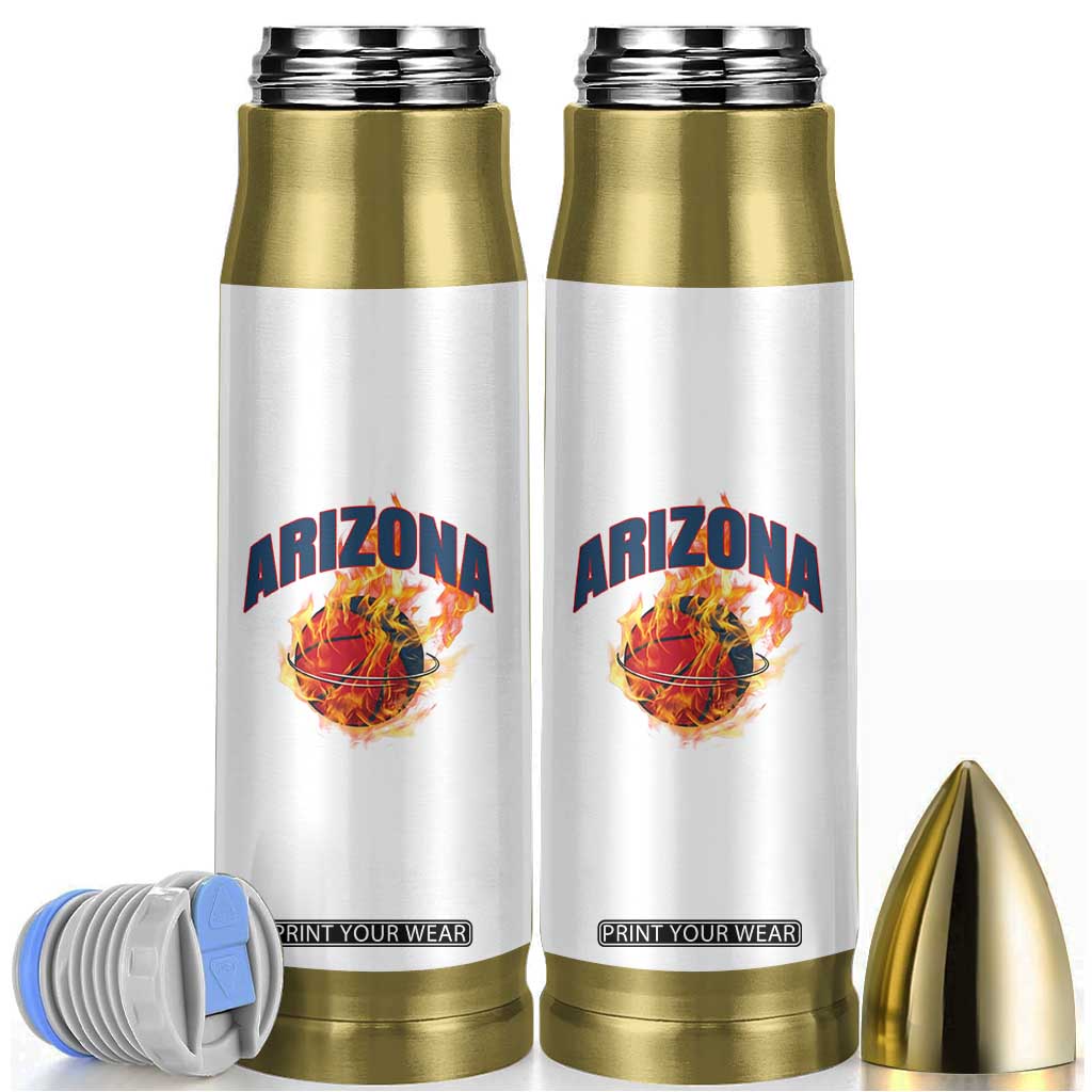 Arizona State Pride Bullet Tumbler Flaming Basketball Coach Gift TS12 White Print Your Wear