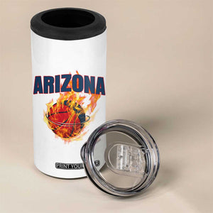 Arizona State Pride 4 in 1 Can Cooler Tumbler Flaming Basketball Coach Gift TS12 Print Your Wear