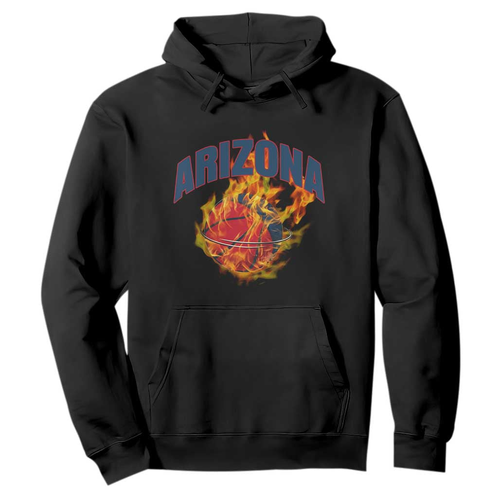 Arizona State Pride Hoodie Flaming Basketball Coach Gift TS12 Black Print Your Wear