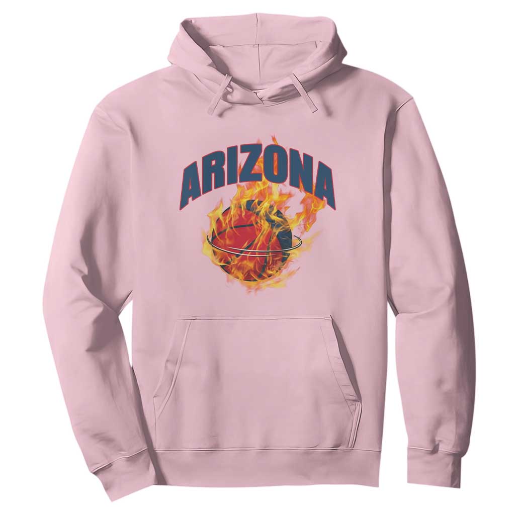 Arizona State Pride Hoodie Flaming Basketball Coach Gift TS12 Light Pink Print Your Wear
