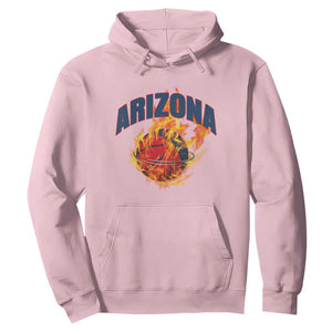 Arizona State Pride Hoodie Flaming Basketball Coach Gift TS12 Light Pink Print Your Wear
