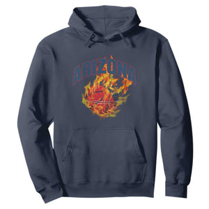 Arizona State Pride Hoodie Flaming Basketball Coach Gift TS12 Navy Print Your Wear
