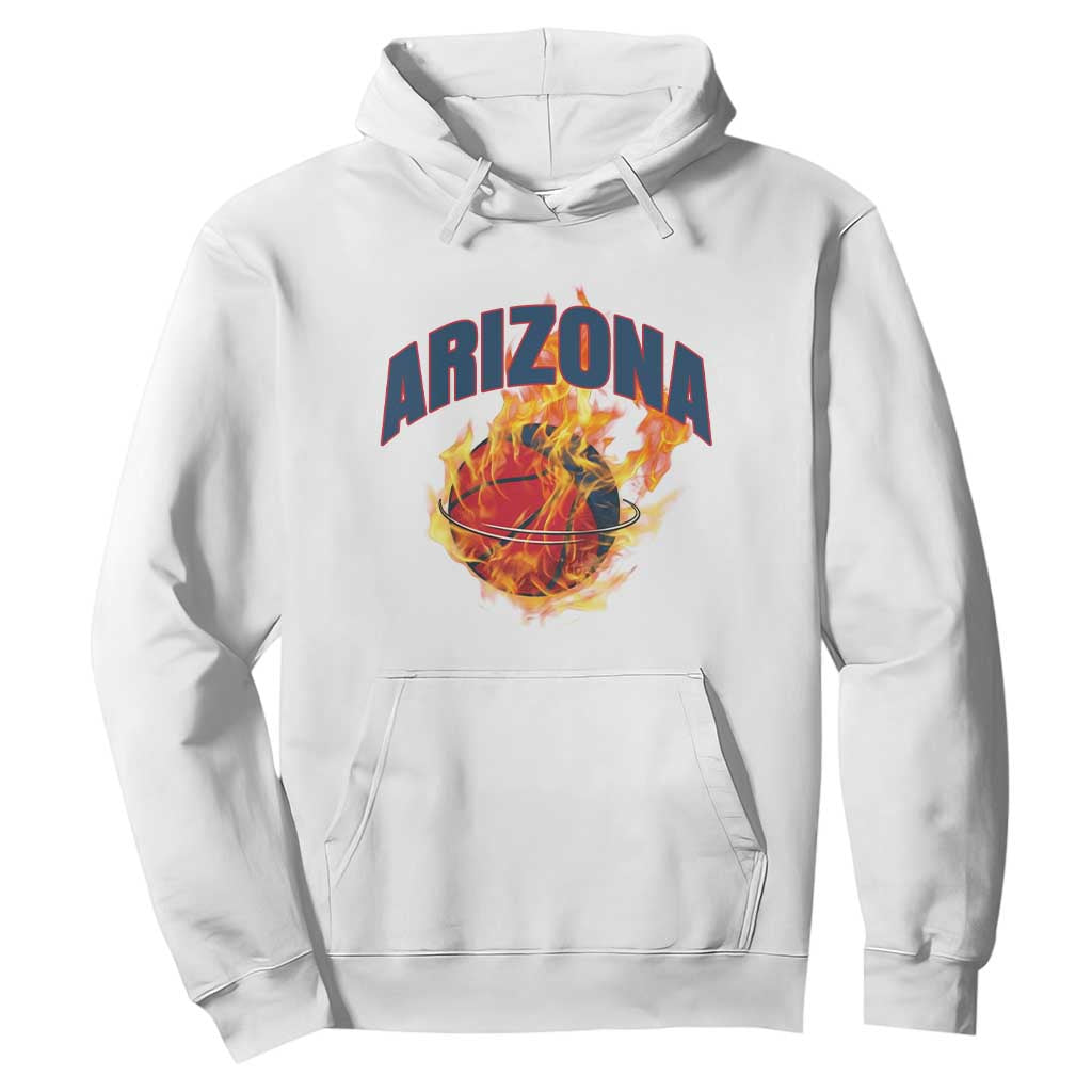Arizona State Pride Hoodie Flaming Basketball Coach Gift TS12 White Print Your Wear