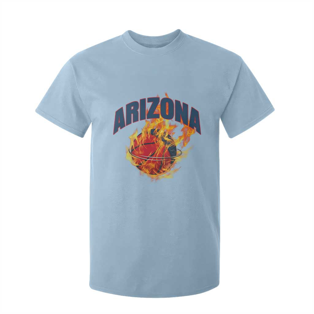 Arizona State Pride T Shirt For Kid Flaming Basketball Coach Gift TS12 Light Blue Print Your Wear