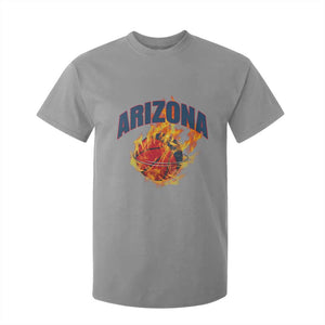Arizona State Pride T Shirt For Kid Flaming Basketball Coach Gift TS12 Sport Gray Print Your Wear