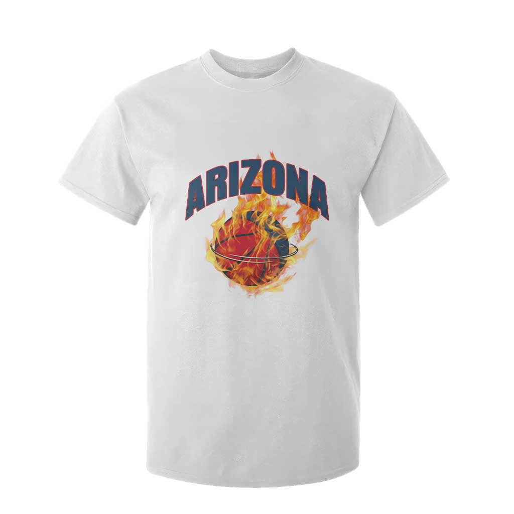 Arizona State Pride T Shirt For Kid Flaming Basketball Coach Gift TS12 White Print Your Wear