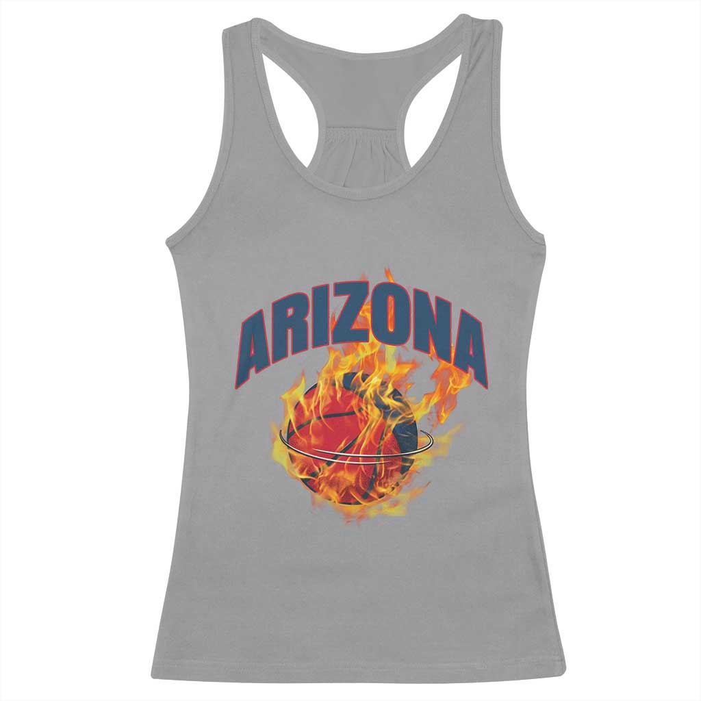 Arizona State Pride Racerback Tank Top Flaming Basketball Coach Gift TS12 Sport Gray Print Your Wear