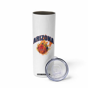 Arizona State Pride Skinny Tumbler Flaming Basketball Coach Gift TS12 Print Your Wear