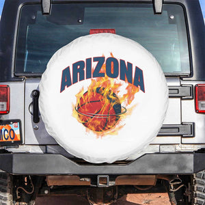 Arizona State Pride Spare Tire Cover Flaming Basketball Coach Gift TS12 No hole White Print Your Wear
