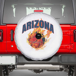 Arizona State Pride Spare Tire Cover Flaming Basketball Coach Gift TS12 White Print Your Wear
