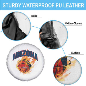 Arizona State Pride Spare Tire Cover Flaming Basketball Coach Gift TS12 Print Your Wear