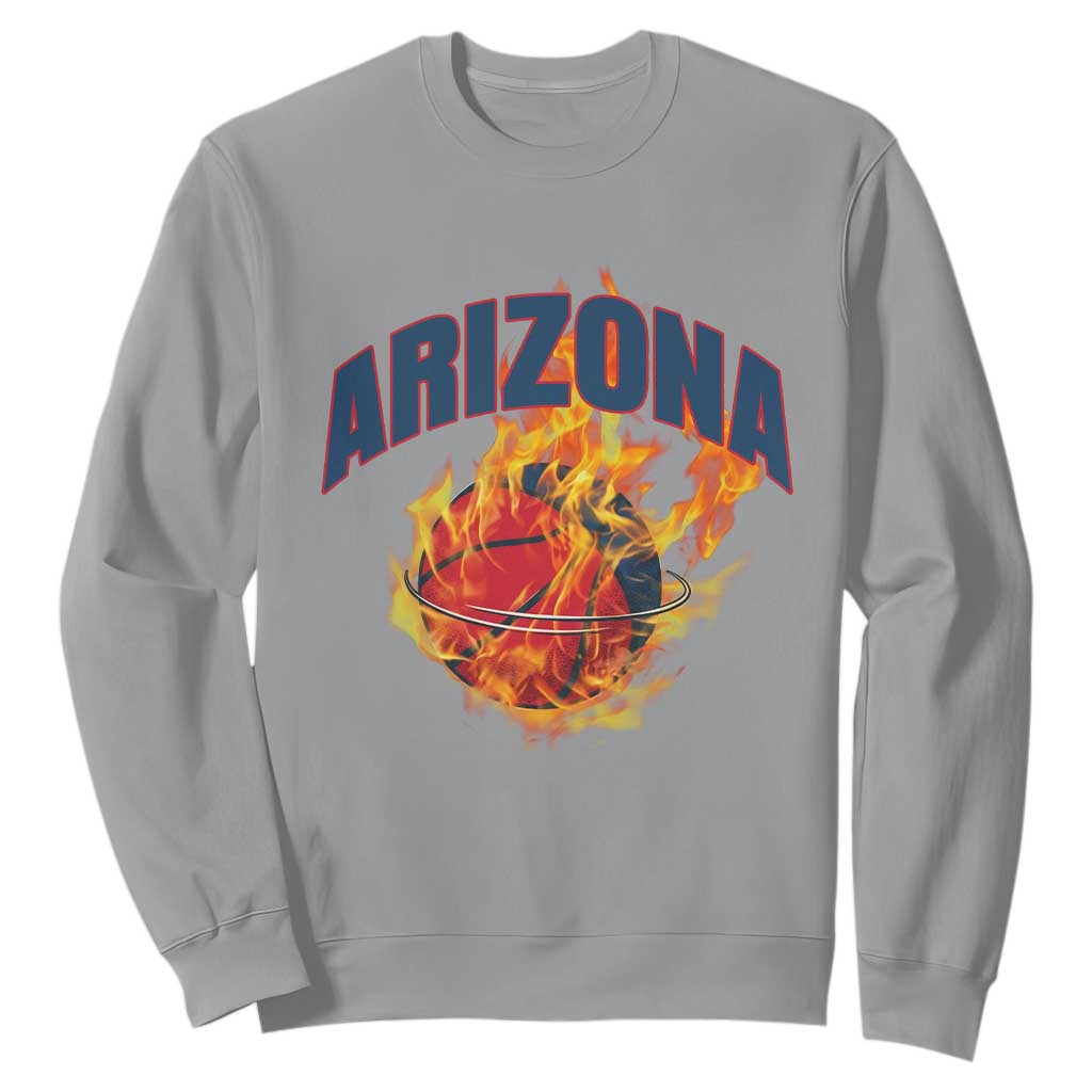 Arizona State Pride Sweatshirt Flaming Basketball Coach Gift TS12 Sport Gray Print Your Wear