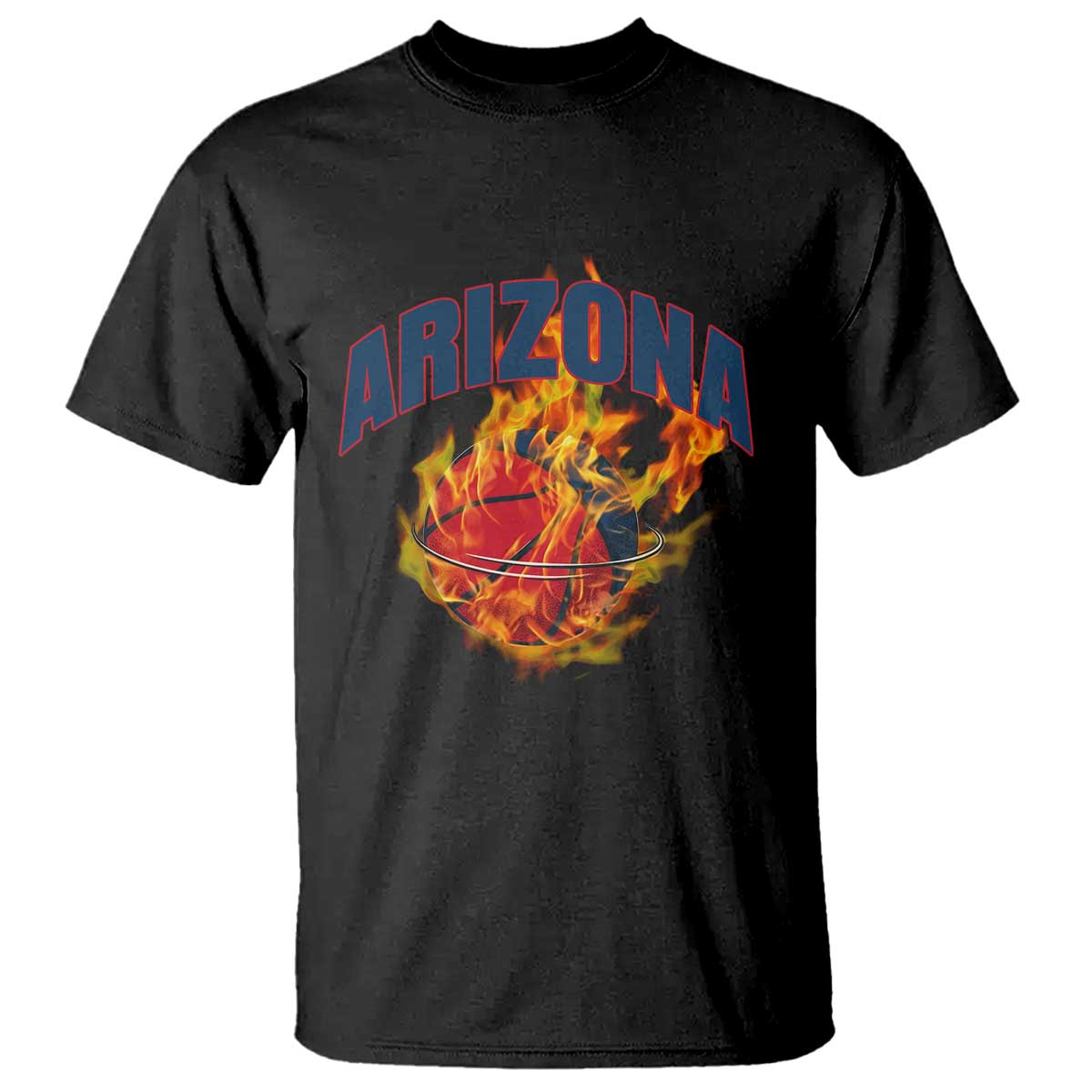 Arizona State Pride T Shirt Flaming Basketball Coach Gift TS12 Black Print Your Wear