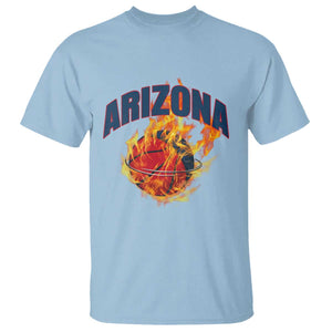 Arizona State Pride T Shirt Flaming Basketball Coach Gift TS12 Light Blue Print Your Wear