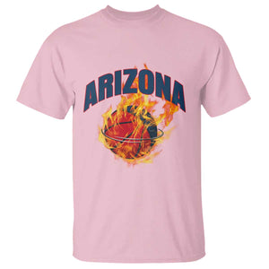 Arizona State Pride T Shirt Flaming Basketball Coach Gift TS12 Light Pink Print Your Wear