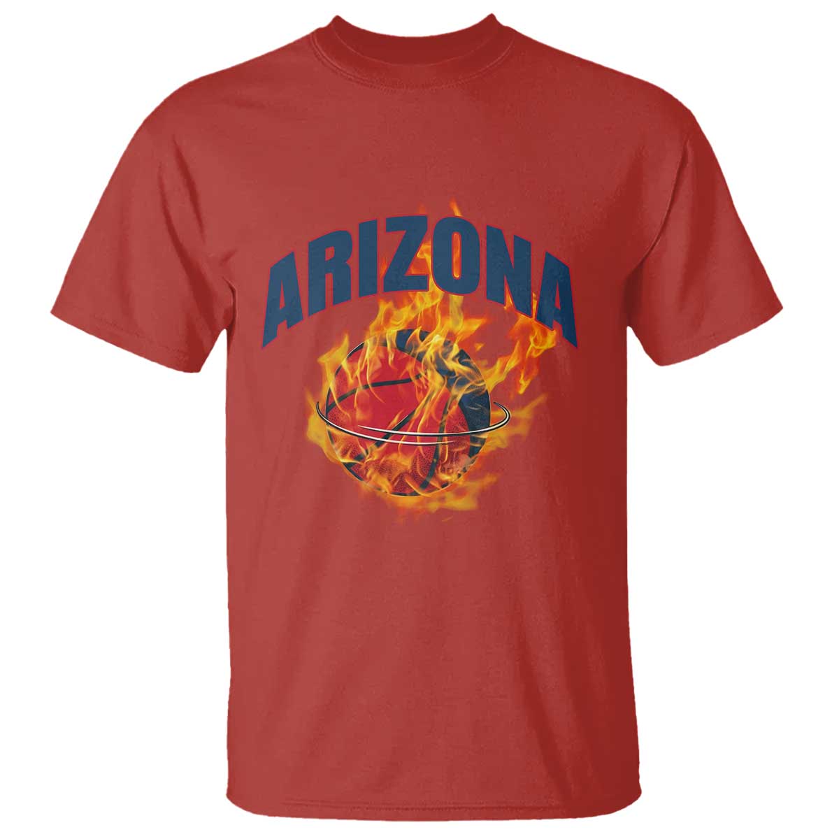 Arizona State Pride T Shirt Flaming Basketball Coach Gift TS12 Red Print Your Wear