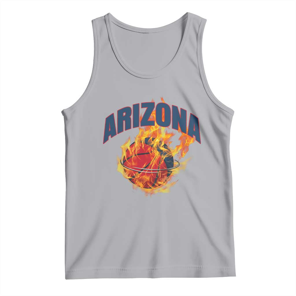 Arizona State Pride Tank Top Flaming Basketball Coach Gift TS12 Athletic Heather Print Your Wear