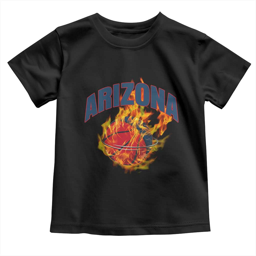 Arizona State Pride Toddler T Shirt Flaming Basketball Coach Gift TS12 Black Print Your Wear