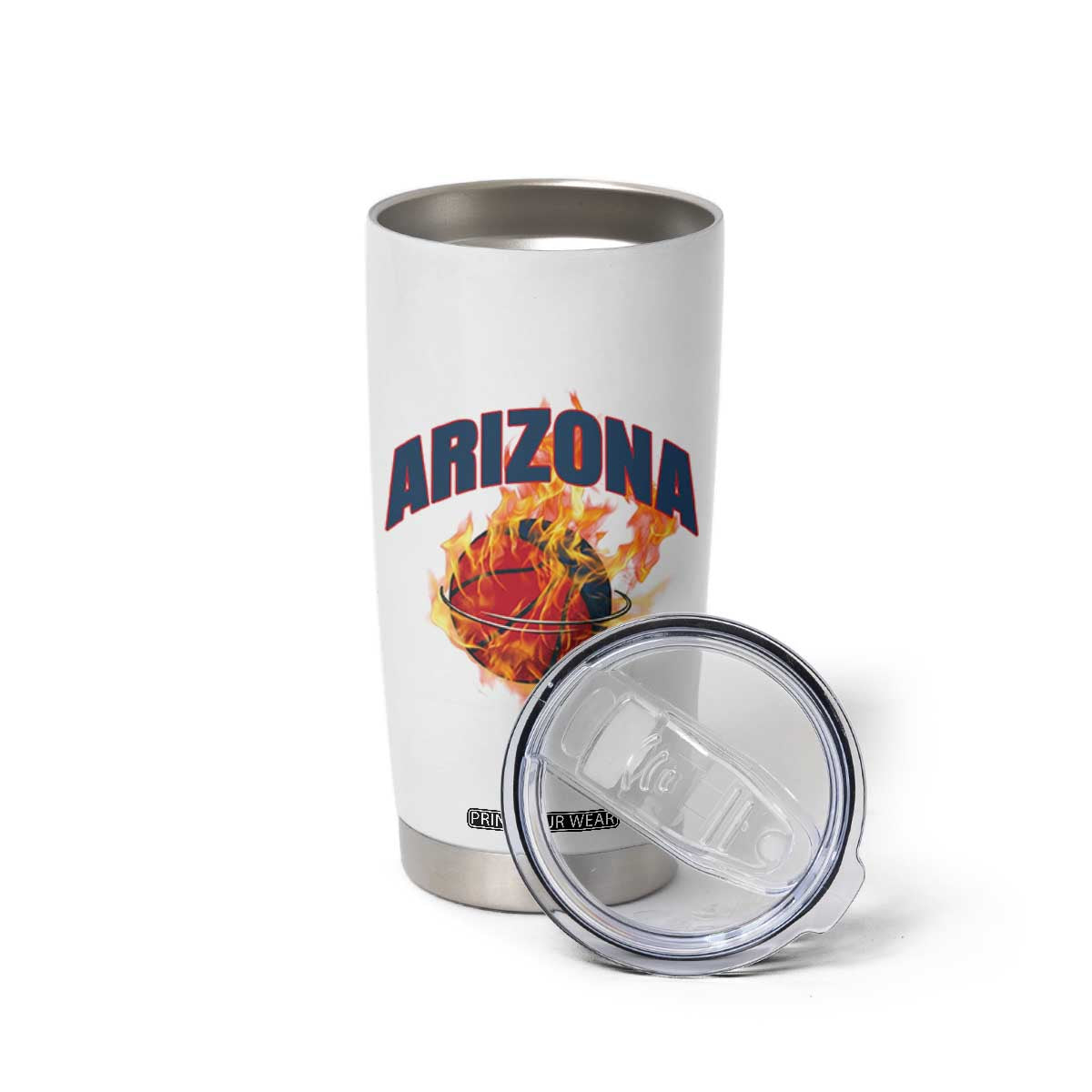 Arizona State Pride Tumbler Cup Flaming Basketball Coach Gift TS12 Print Your Wear