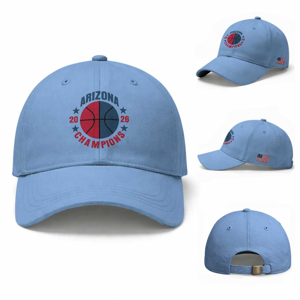 Arizona Champions Pride Baseball Cap Professional Basketball Fan Gift TS12 Baseball Cap Universal Fit Light Blue Print Your Wear