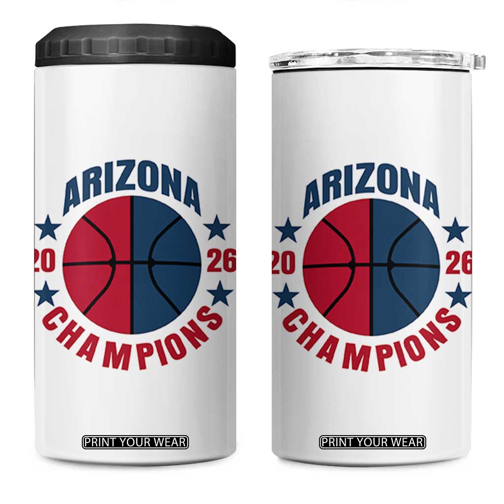 Arizona Champions Pride 4 in 1 Can Cooler Tumbler Professional Basketball Fan Gift TS12 One Size: 16 oz White Print Your Wear
