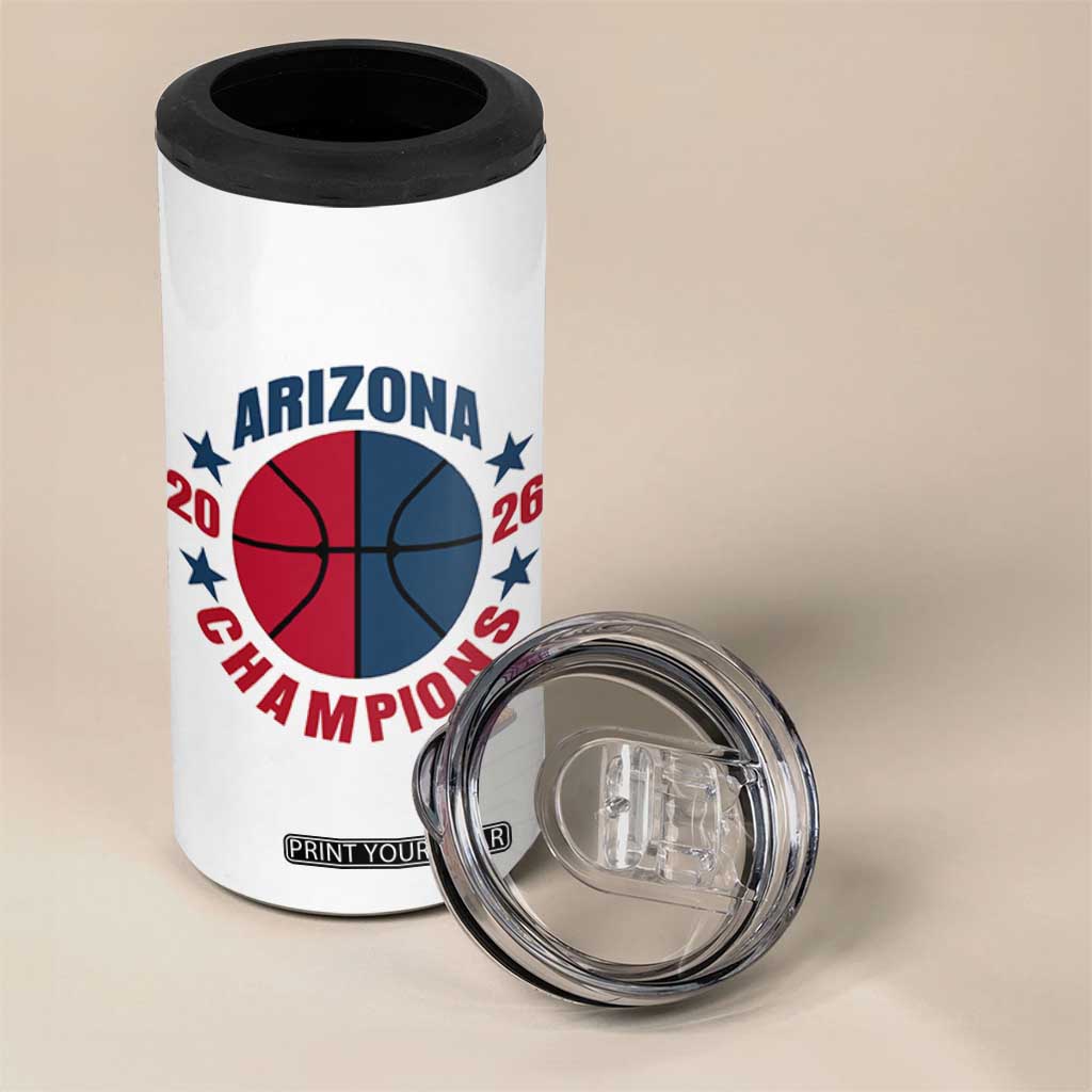Arizona Champions Pride 4 in 1 Can Cooler Tumbler Professional Basketball Fan Gift TS12 Print Your Wear