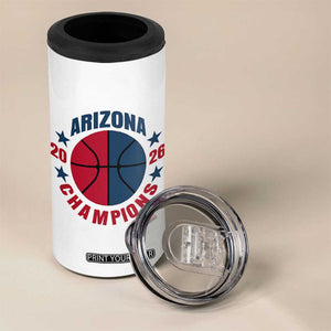 Arizona Champions Pride 4 in 1 Can Cooler Tumbler Professional Basketball Fan Gift TS12 Print Your Wear