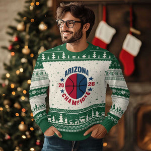 Arizona Champions Pride Ugly Christmas Sweater Professional Basketball Fan Gift TS12 Beige Green Print Your Wear