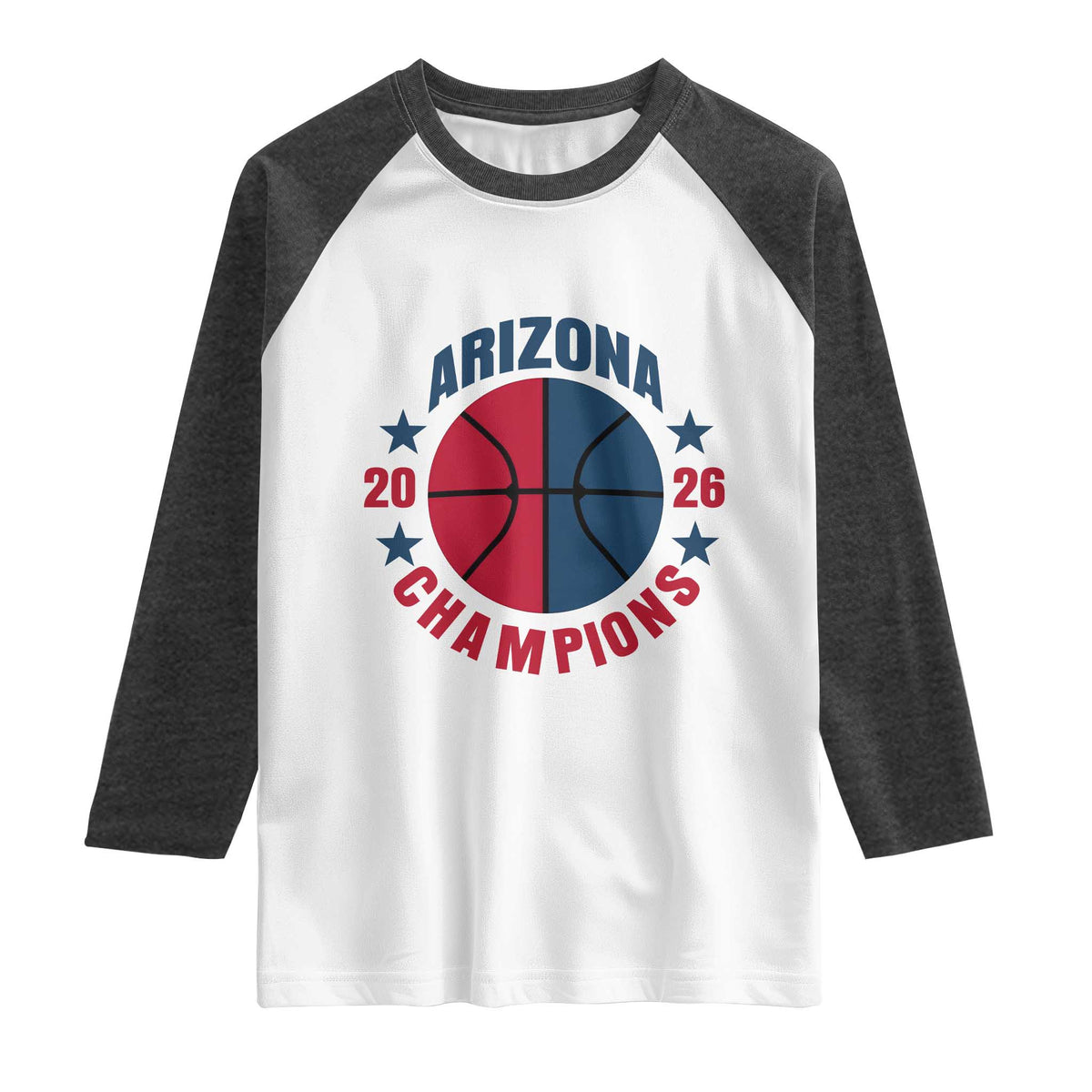 Arizona Champions Pride Raglan Shirt Professional Basketball Fan Gift TS12 White Heather Charcoal Print Your Wear