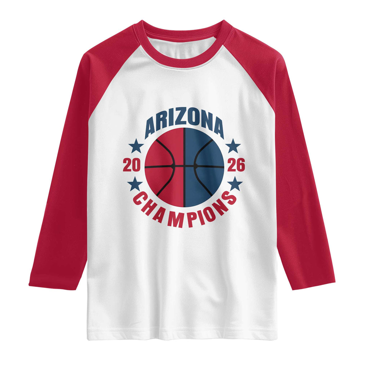 Arizona Champions Pride Raglan Shirt Professional Basketball Fan Gift TS12 White Red Print Your Wear