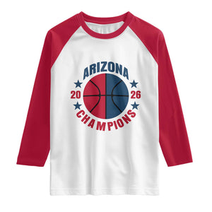 Arizona Champions Pride Raglan Shirt Professional Basketball Fan Gift TS12 White Red Print Your Wear