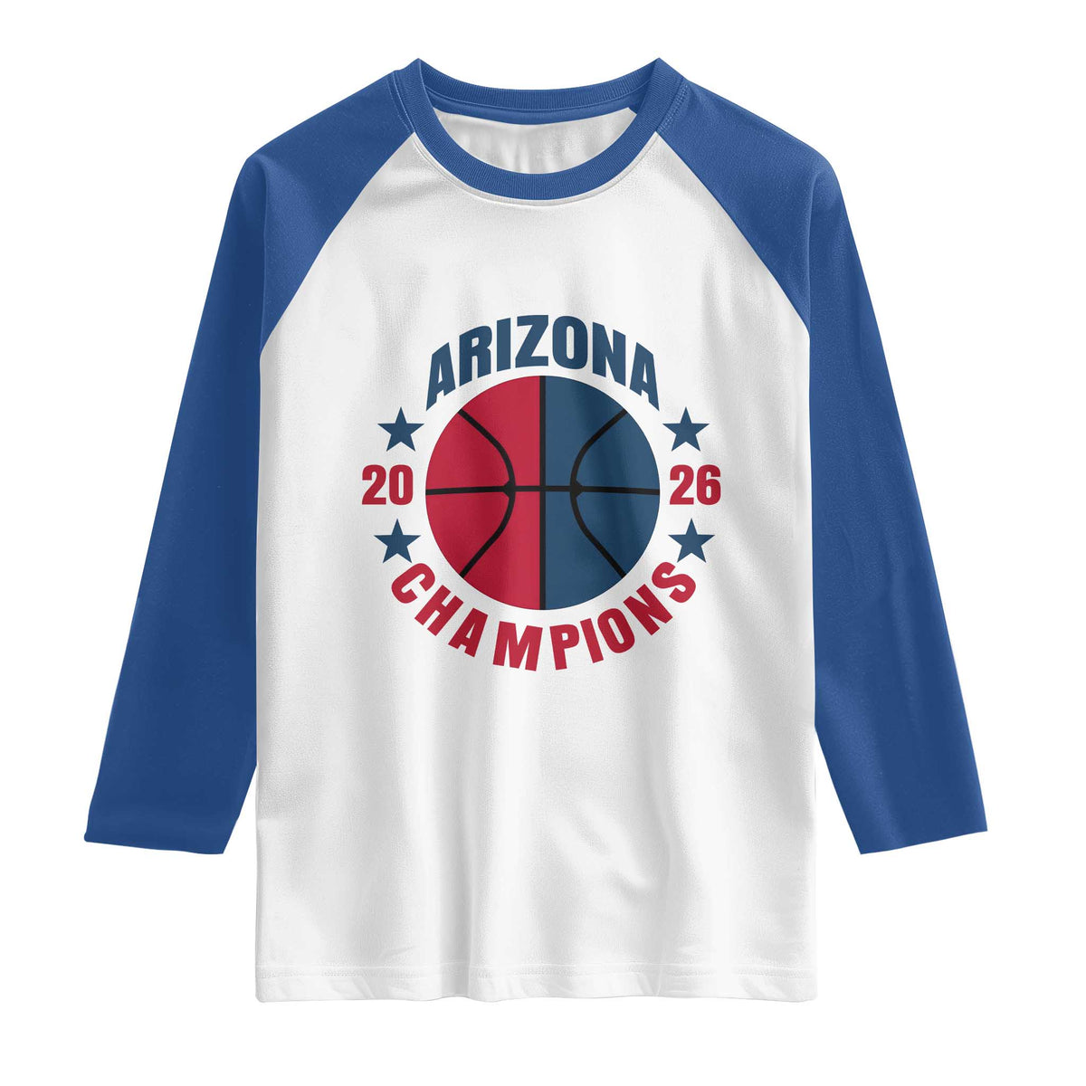 Arizona Champions Pride Raglan Shirt Professional Basketball Fan Gift TS12 White Royal Print Your Wear