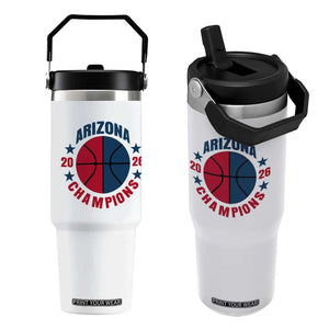 Arizona Champions Pride Flip Straw Tumbler Professional Basketball Fan Gift TS12 One Size: 30 oz White Print Your Wear