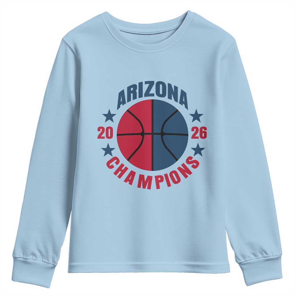 Arizona Champions Pride Youth Sweatshirt Professional Basketball Fan Gift TS12 Light Blue Print Your Wear