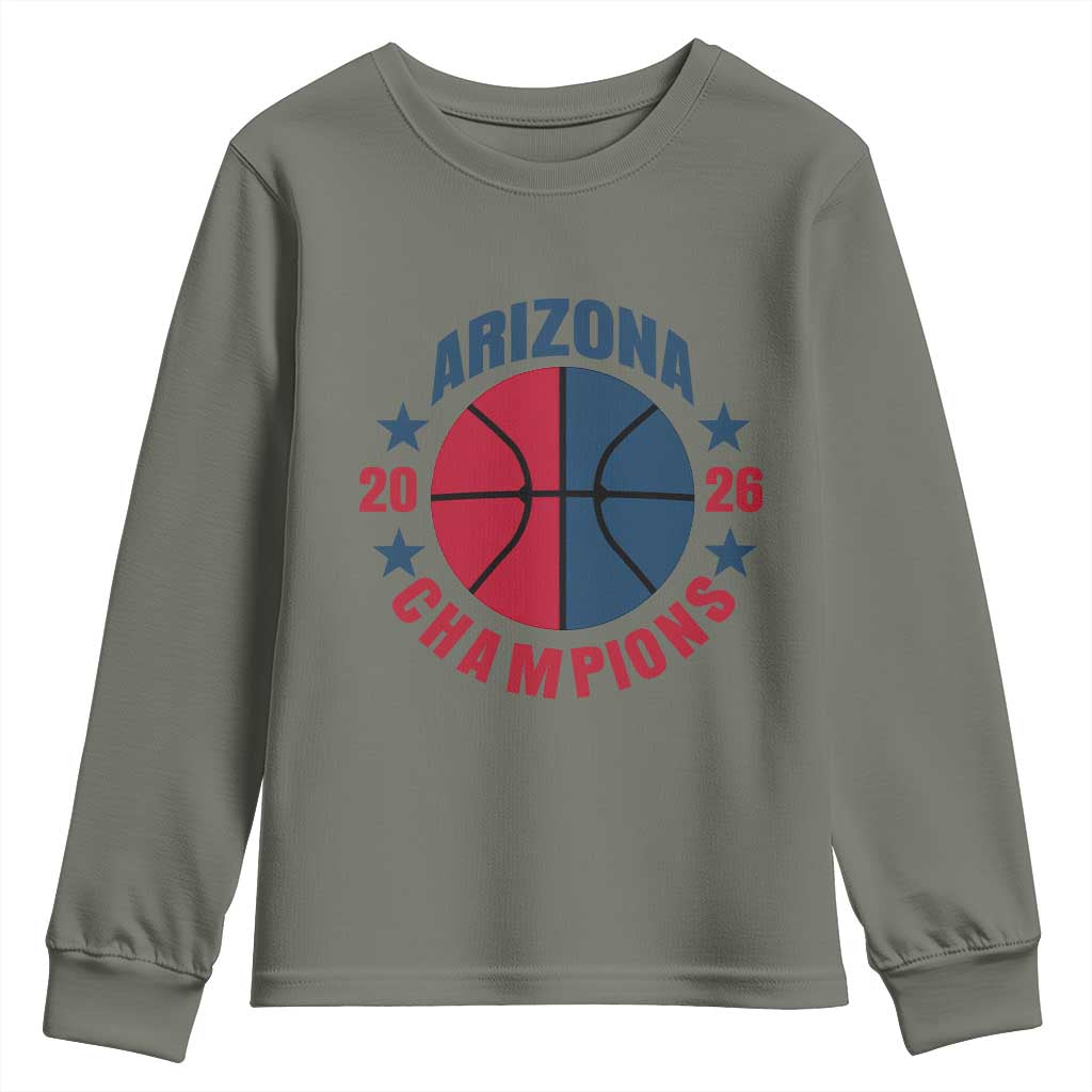 Arizona Champions Pride Youth Sweatshirt Professional Basketball Fan Gift TS12 Military Green Print Your Wear