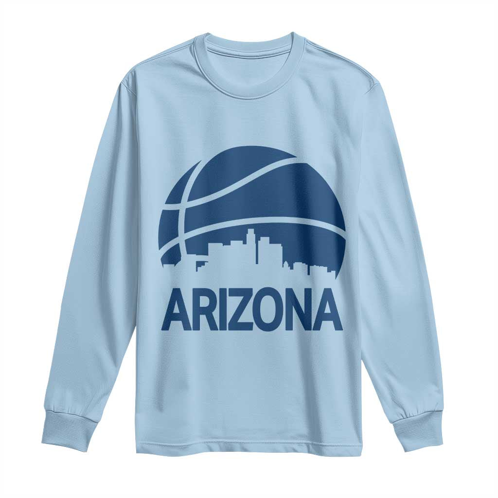 Arizona Skyline Pride Long Sleeve Shirt Gift For Basketball Fan TS12 Light Blue Print Your Wear