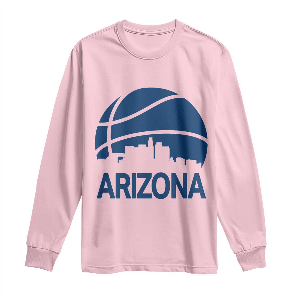 Arizona Skyline Pride Long Sleeve Shirt Gift For Basketball Fan TS12 Light Pink Print Your Wear