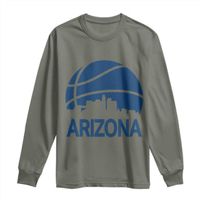 Arizona Skyline Pride Long Sleeve Shirt Gift For Basketball Fan TS12 Military Green Print Your Wear