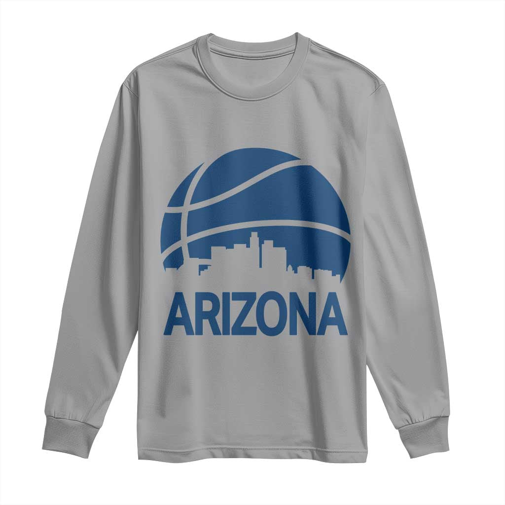 Arizona Skyline Pride Long Sleeve Shirt Gift For Basketball Fan TS12 Sport Gray Print Your Wear