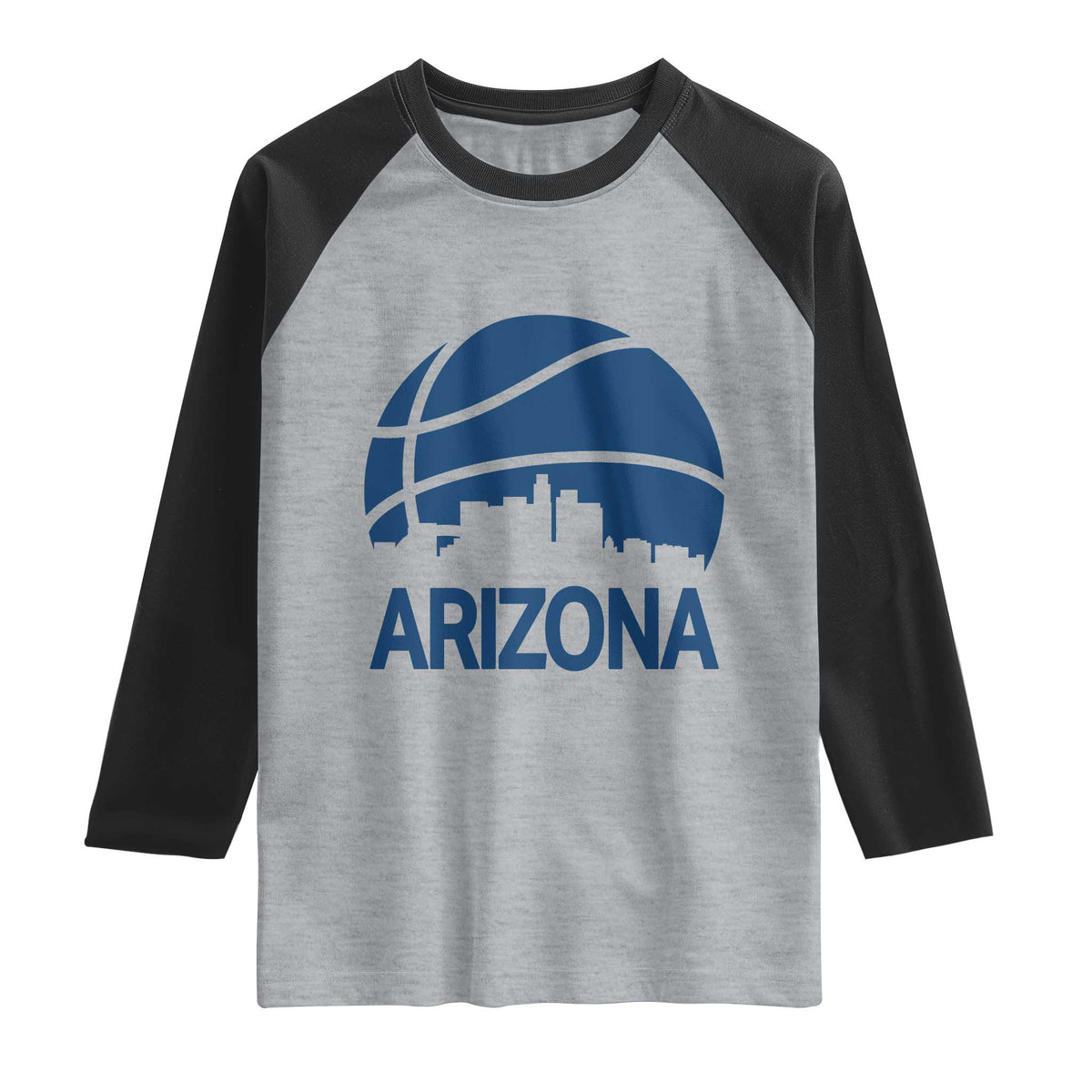Arizona Skyline Pride Raglan Shirt Gift For Basketball Fan TS12 Heather Gray Black Print Your Wear
